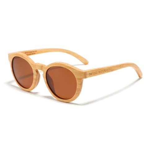 The Twiggy - Polarized Sunglasses - Bamboo, brown lens
