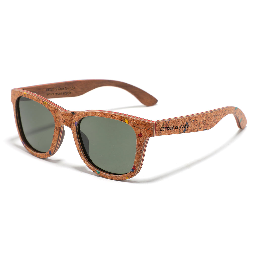 The Alt. Range - Polarized Sunglasses - Cork & rec/p, black lens