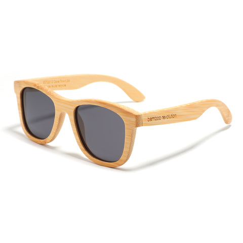 The Beach - Polarized Sunglasses - Bamboo, black lens