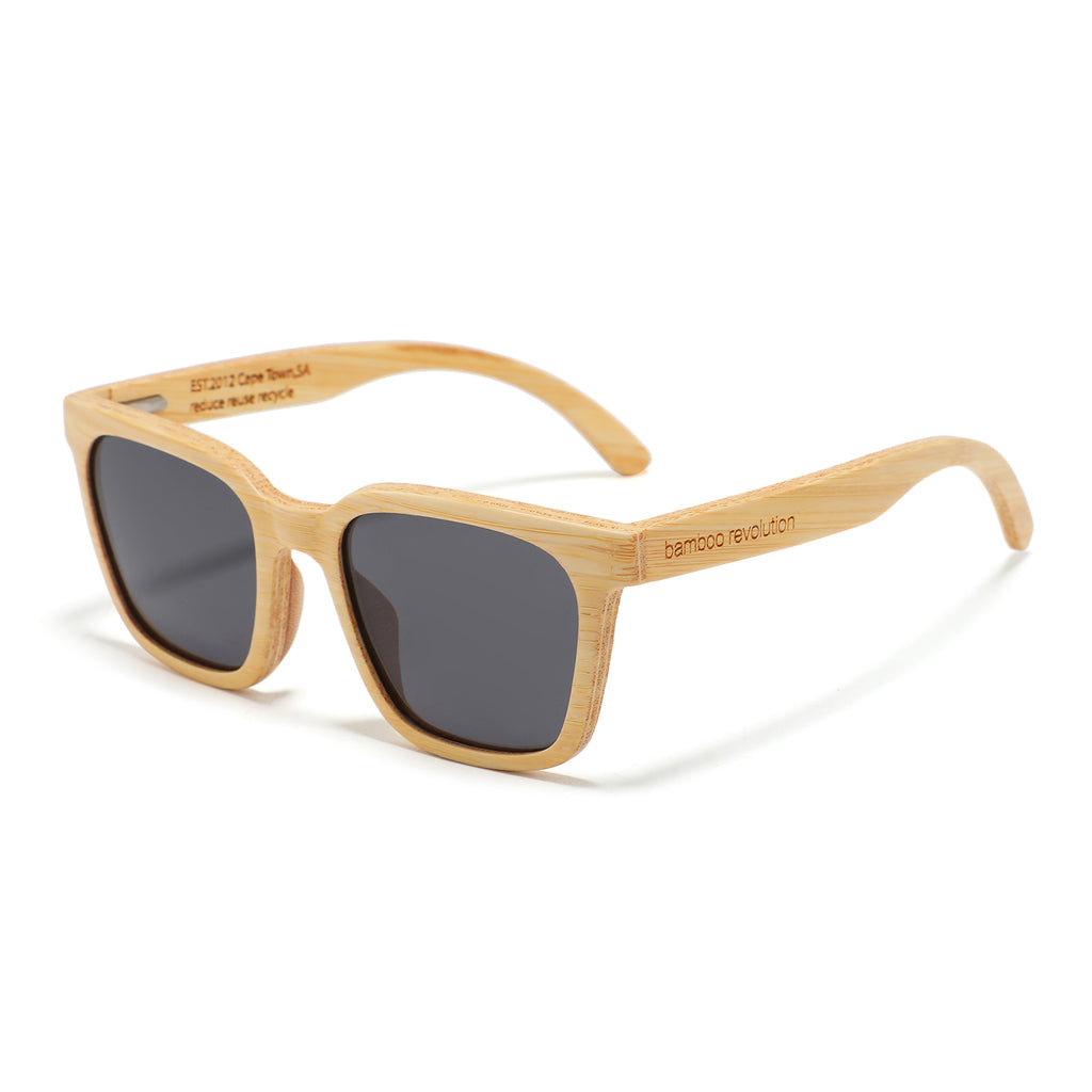 The Edge - Polarized Sunglasses - Bamboo, black lens