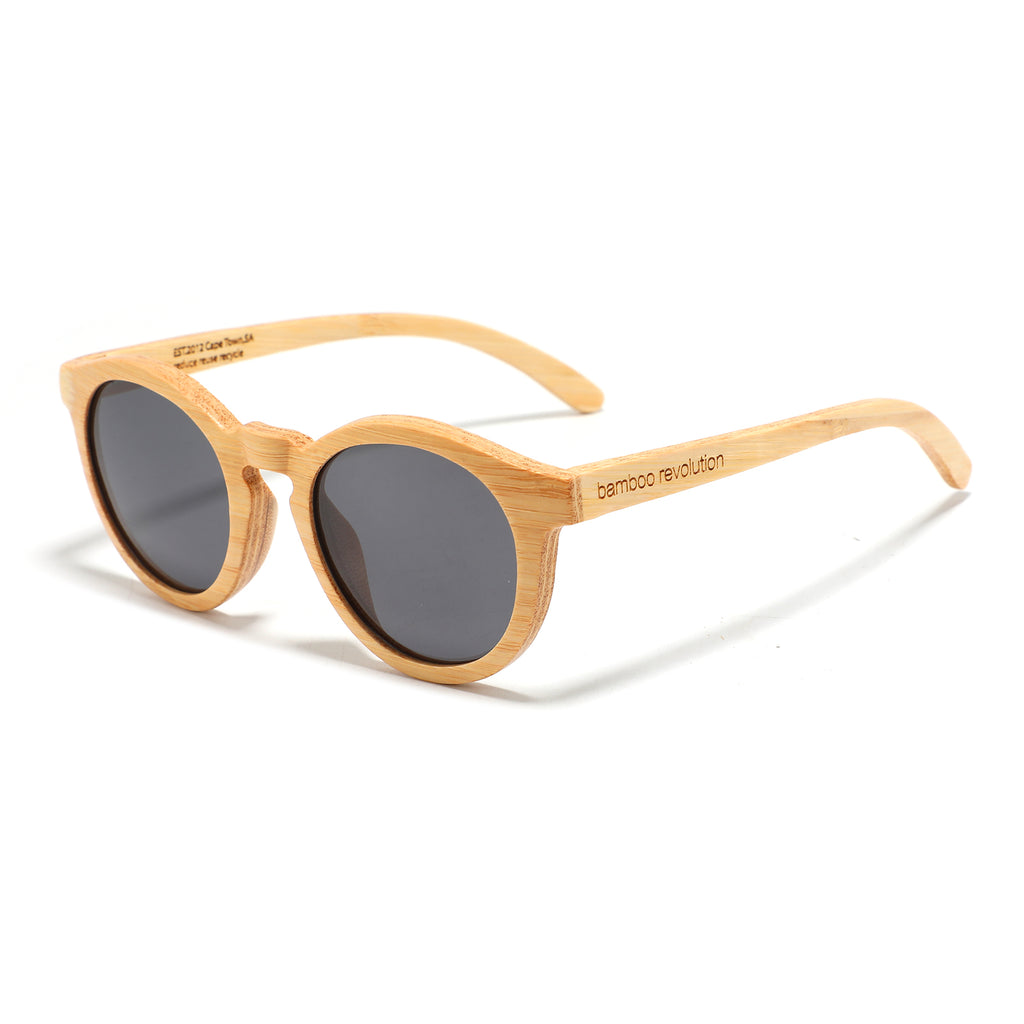 The Twiggy - Polarized Sunglasses - Bamboo, black lens